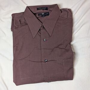 Long Sleeve Men's Brown Dress Shirt